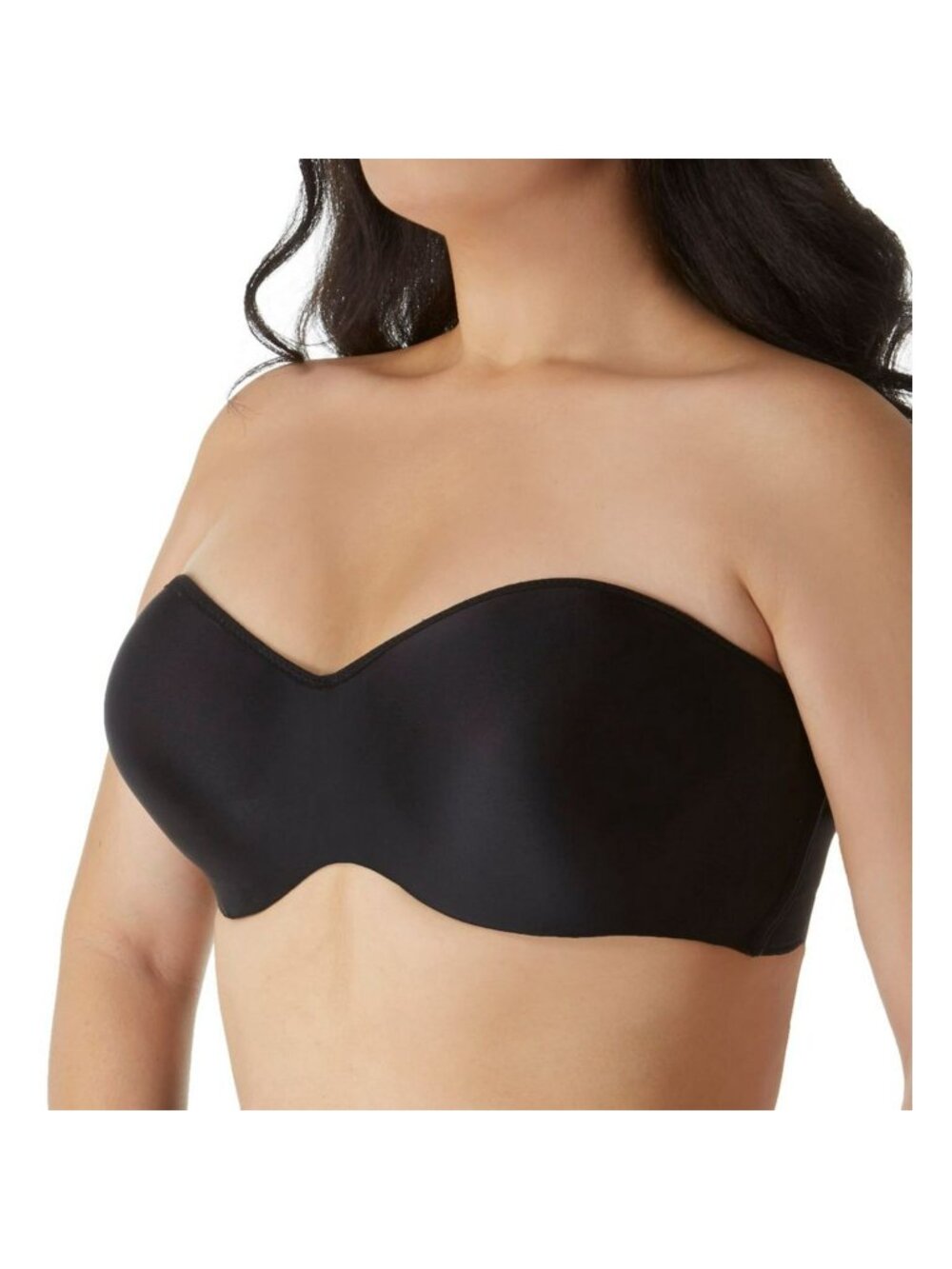 Maidenform Size 36D Black Full Support Strapless Bra Underwire Lightly Lined